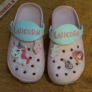 Unicorn Kids Clogs - Pink